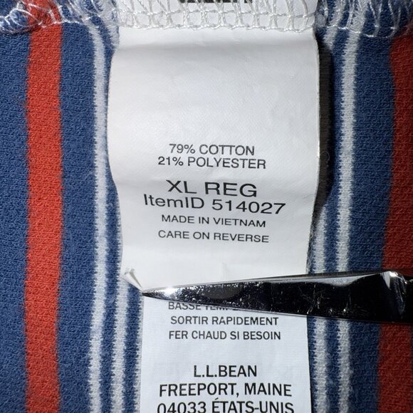 LL Bean Traditional Fit Multicolor Striped Pullover Sweatshirt Men’s XL 1/4 Zip - Picture 9 of 11